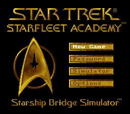 Star Trek - Starfleet Academy (Europe) Title Screen